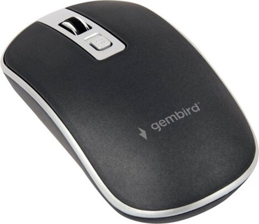 - mouse - USB - black silver - Mus - Optisk - 4 - Sølv