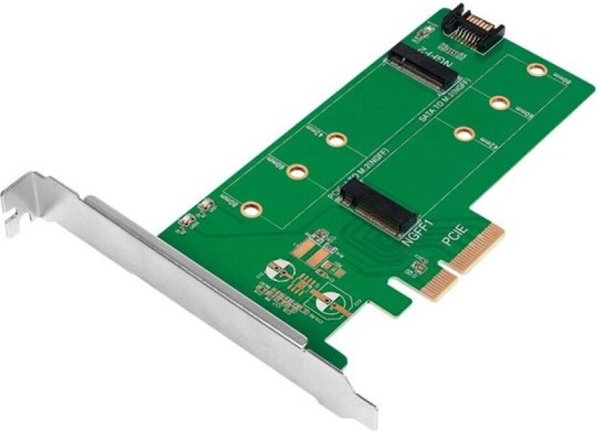 Dual M.2 PCIe adapter for SATA and PCIe SATA SSD