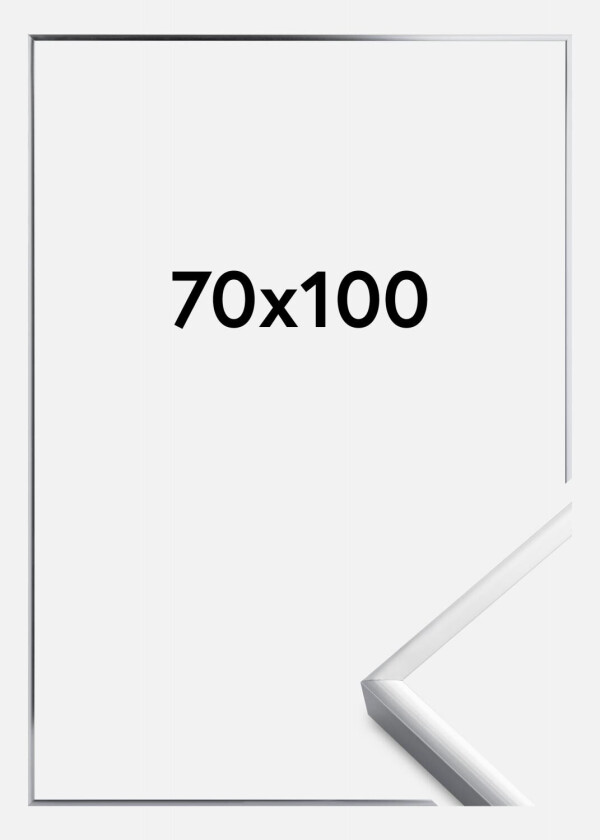 Ramme Poster Aluminum Akrylglass Silver 70x100 Cm
