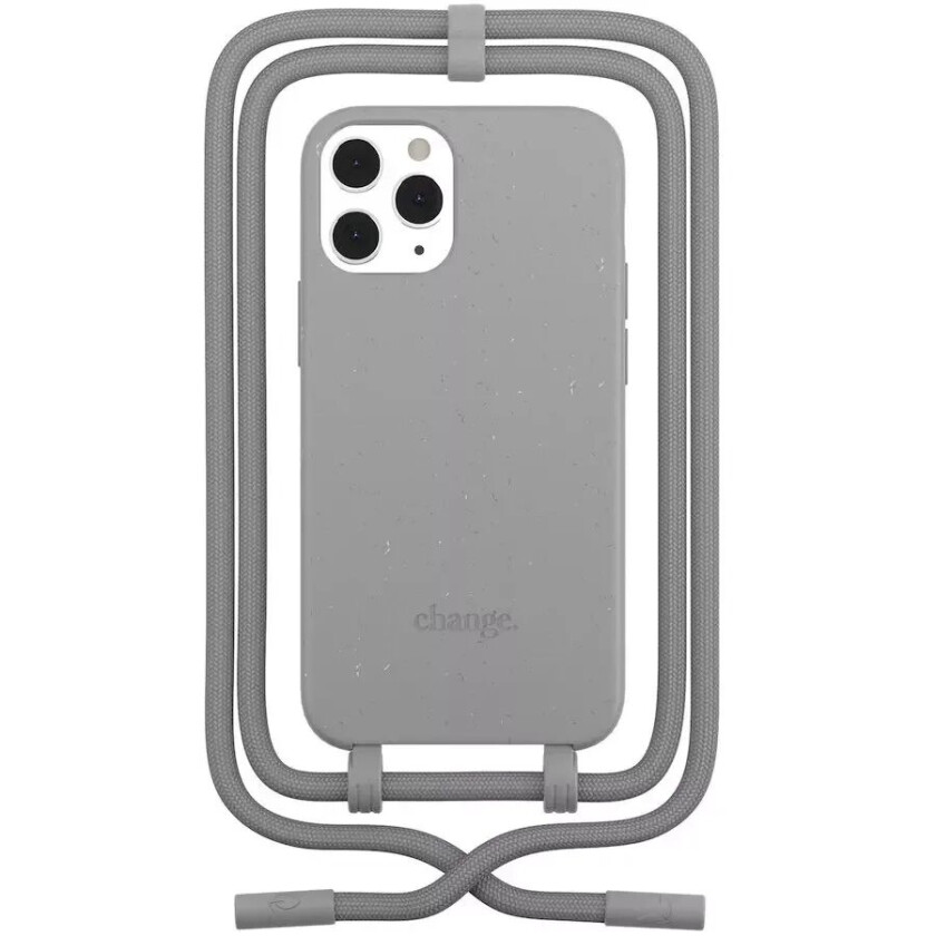 iPhone 12 Pro Max Change Deksel med Strop - 100% Plantebasert - Cool Grey