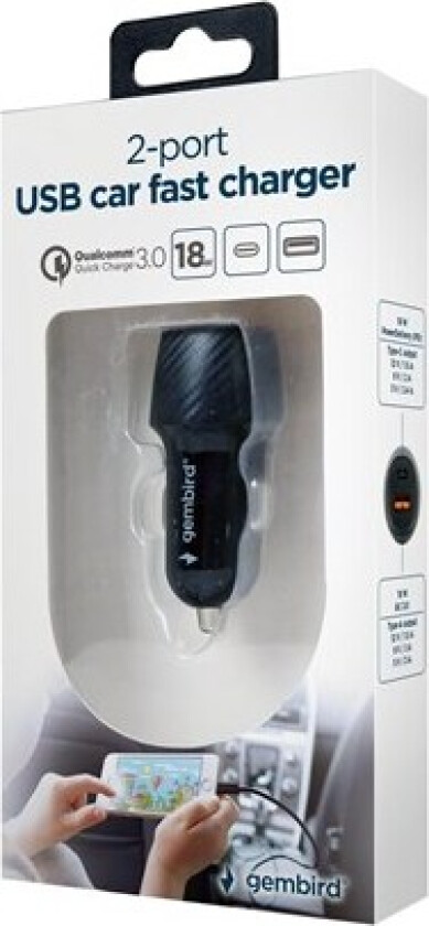 Bilde av car power adapter - USB USB-C - 18 Watt