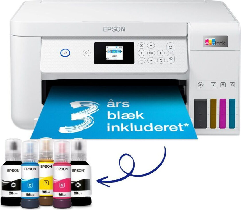 EcoTank ET-2856 All in One Blekkskriver Multifunksjon - Farge - Blekk