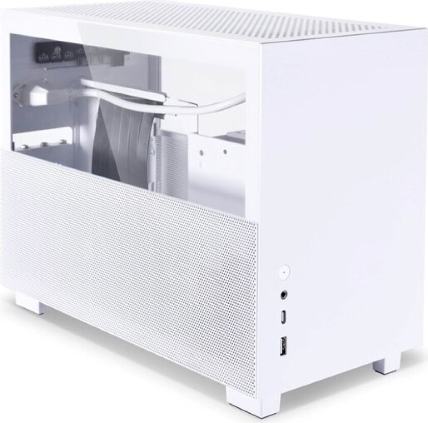 Q58 W3 ITX - Tempered Glass - PCIE 3.0 - Kabinett - Minitower - Hvit