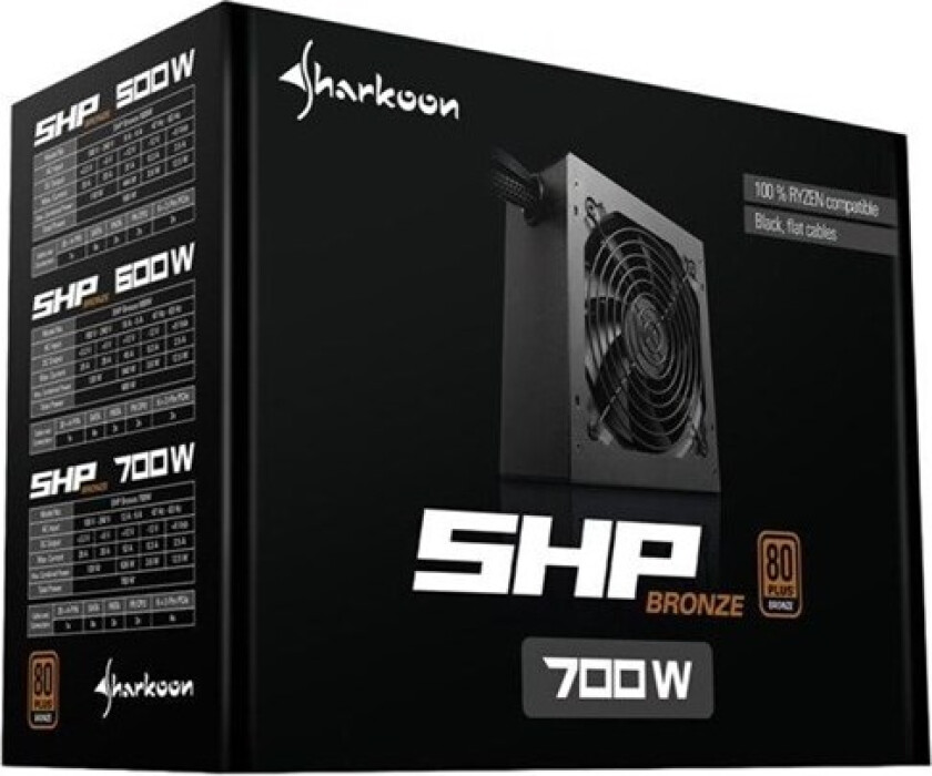 SHP Bronze Strømforsyning (PSU) - 700 Watt - 80 Plus Bronze sertifisert