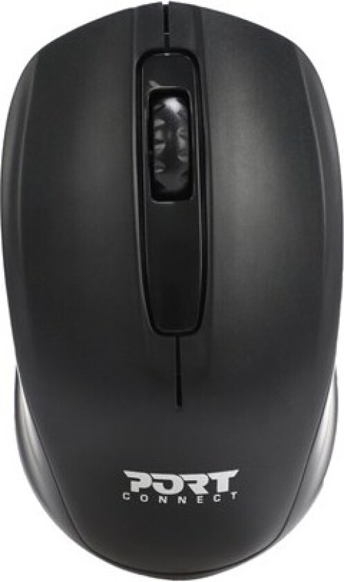 PORT Connect - Mus - Optisk - 3 knapper - Svart