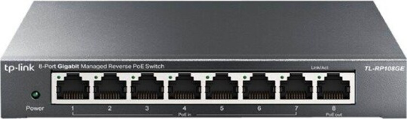 TL-RP108GE 8-Port Gigabit Managed Reverse PoE Switch