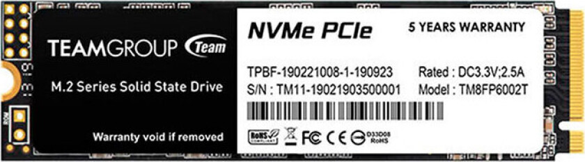 MP33 SSD - 512GB - M.2 2280 (80mm) PCIe 3.0