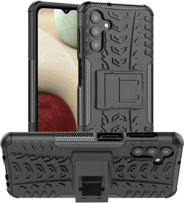 Samsung Galaxy A04s / A13 (5G) Cool Tyre Håndverker Deksel med Stativ - Svart