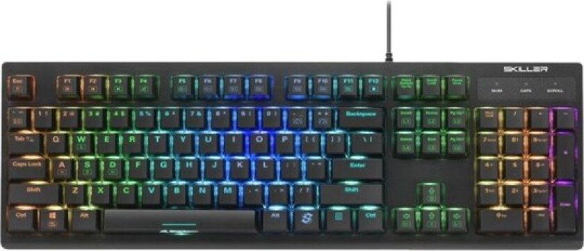 Skiller MECH SGK30 - keyboard - US - black - Tastatur - Amerikansk Engelsk - Svart