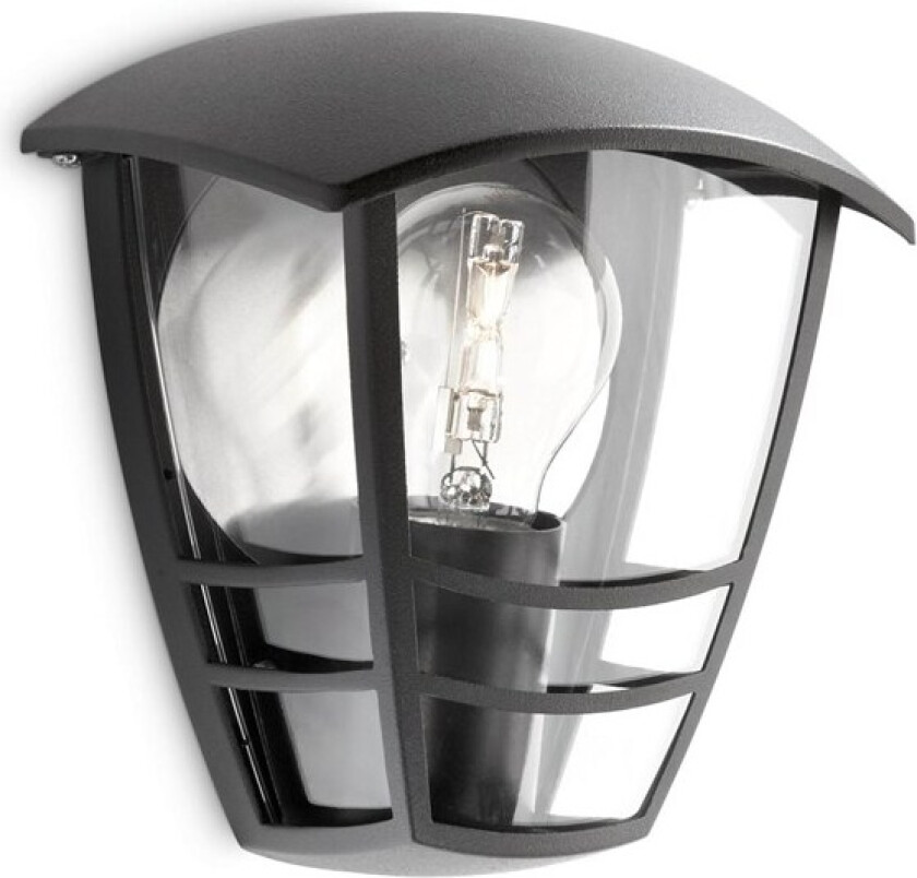 Creek wall lantern black 1x60W 230V