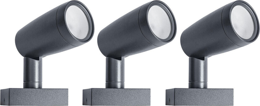 Smart+ Spot LED hagelampe, 5W, RGBW, WiFi, med strømforsyning, mørk grå, 3 stk.