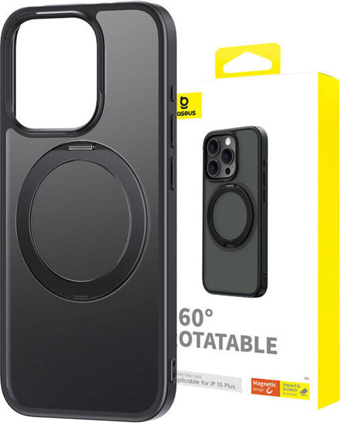 Magnetic Phone Case for iPhone 15 Plus CyberLoop Series (Black)