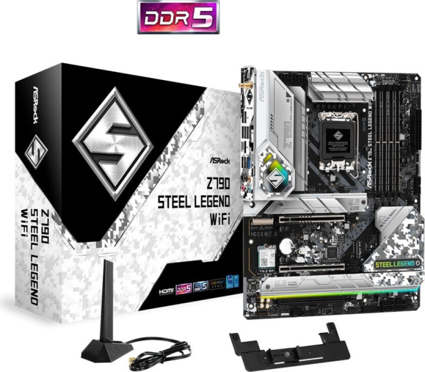 Z790 Steel Legend WiFi Hovedkort - Intel Z790 - Intel LGA1700 socket - DDR5 RAM - ATX