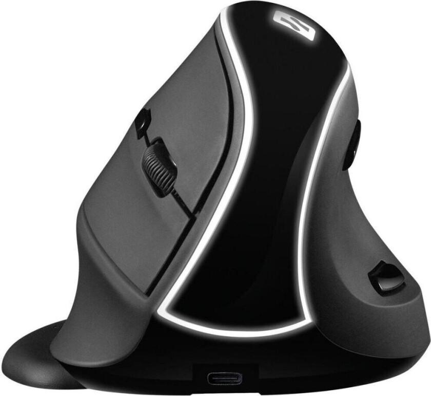 Wireless Vertical Mouse Pro - Vertical mouse - Optisk - 6 - Svart