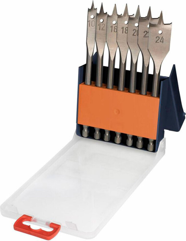 Flatborsett, profesjonell kvalitet, 7 deler