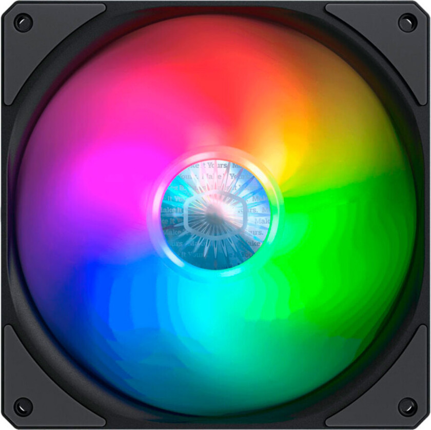 SickleFlow 140 ARGB - Kabinettvifte - 140mm - Svart med RGB LED-lys - 27 dBA