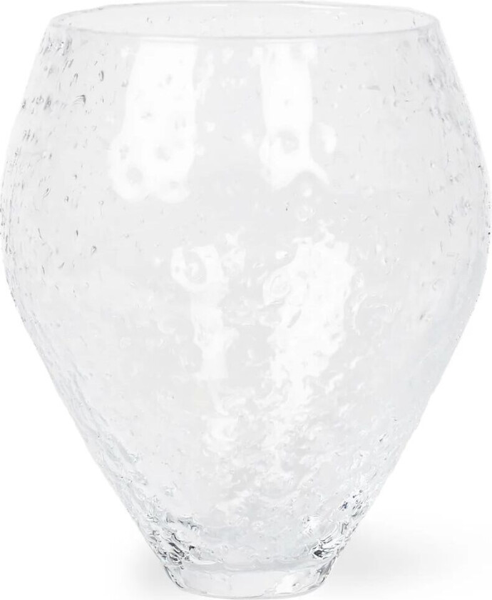 Ro Collection Crushed glassvase medium Clear