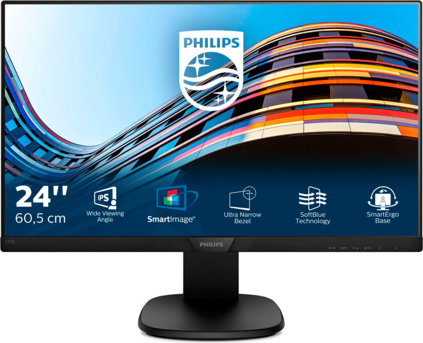 24" Philips S-line 243S7EYMB - 5 ms - Skjerm