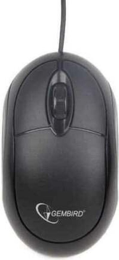 MUS-U-01 - mouse - USB - black - Mus - Optisk - 3 knapper - Svart