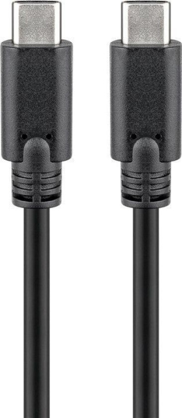 USB-C <-> USB-C - 0.5m - Svart