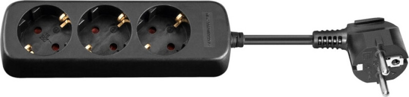 Power Socket x3 - Bk - 1.5m