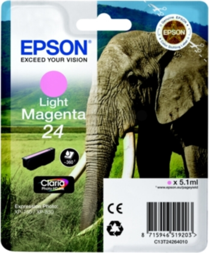 24 Ink Cartridge - Light Magenta - Blekkpatron Light magenta