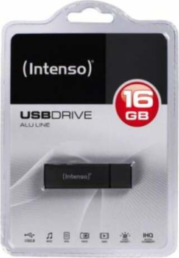 Alu Line USB Drive - 16GB Black