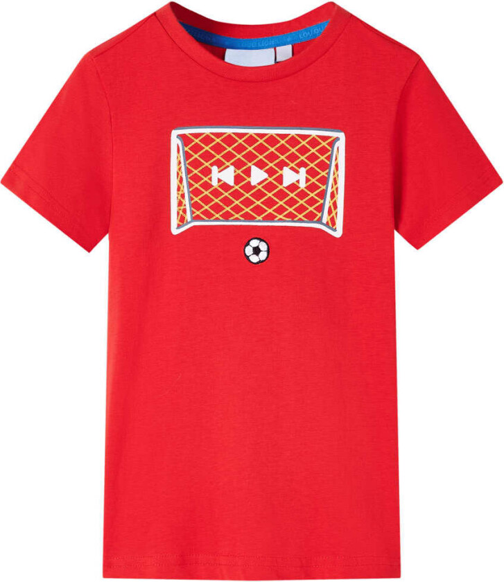 Fotball T-skjorte for barn rød 116