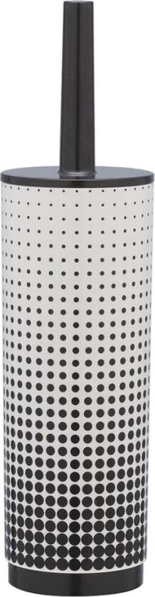 Toalettbørste og holder Speckles svart 361890519