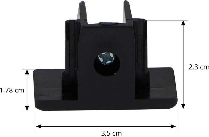 Bilde av endestykke Linaro, svart, skrue, 1-fase system