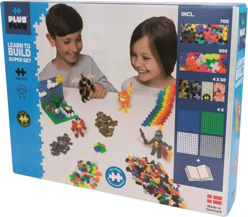 Bilde av Plus-Plus - Basic 1200 Learn to Build - Super set (3811)