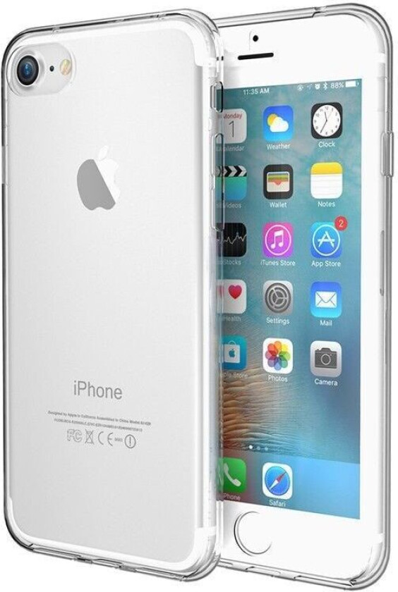 360° silikondeksel Apple iPhone 7/8 : Farge - Gjennomsiktig