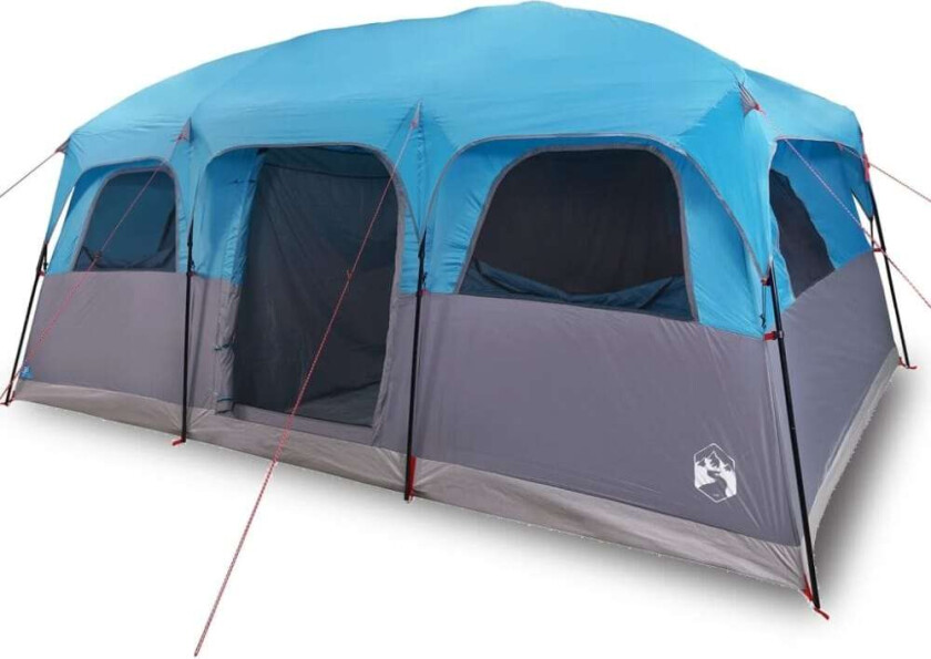 Familietelt 9 personer blå vanntett
