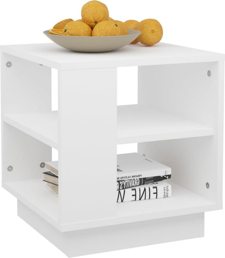 Salongbord hvit 40x40x43 cm konstruert tre - Hvit