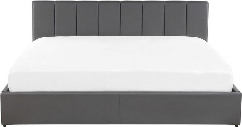 Dreuxa Oppbevaringsseng 180x200 cm - Kunstlær/Grå
