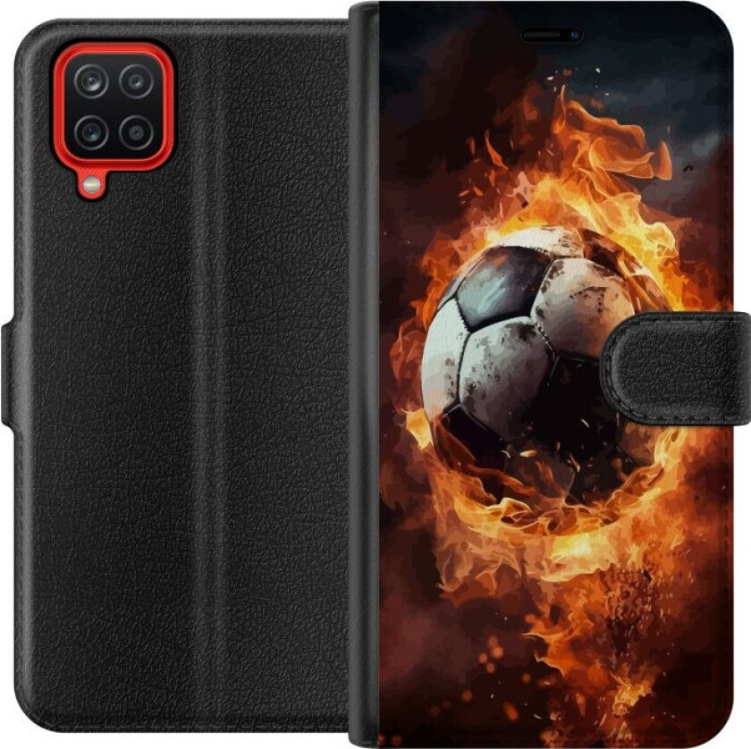 Lommeboketui til Samsung Galaxy A12 med Fotball motiv