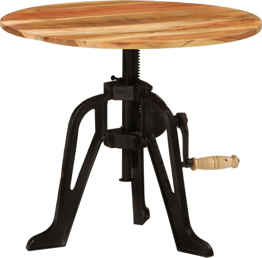 beBasic Sidebord 60x(42-62) cm heltre akasie og støpejern - Brun