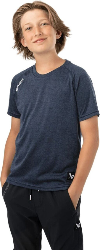 Bilde av S24 Bauer Team Short Sleeve Tech Tee 24/25, treningstrøye, barn navy