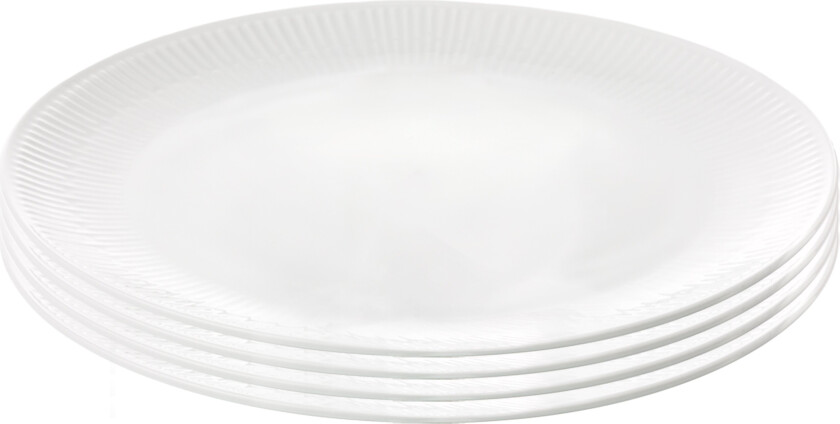- Relief - Set of 4 - White dinner plate - 27cm (35183)