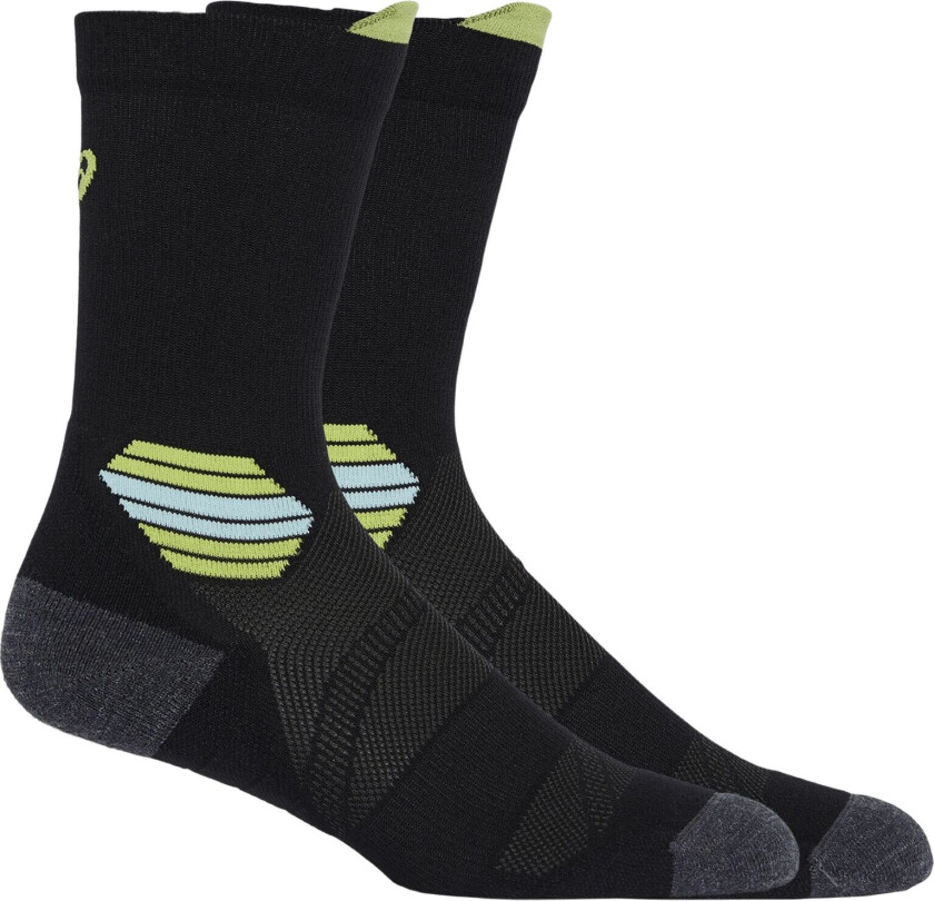 Asics Fujitrail Run Crew Sock, treningssokker, unisex BLACK/GREEN