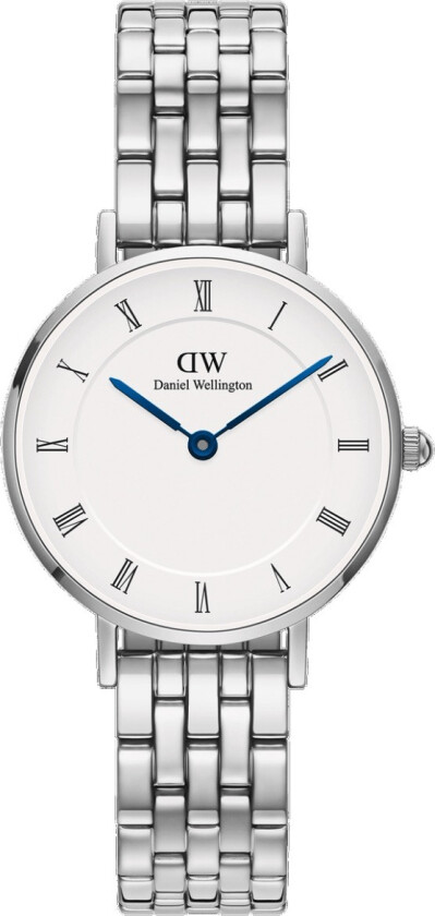 Petite Roman Numerals 5 Link DW00100685 - Kvarts - Sølv - Dameklokker - Rustfritt stål - ledd m/pin - Mineral