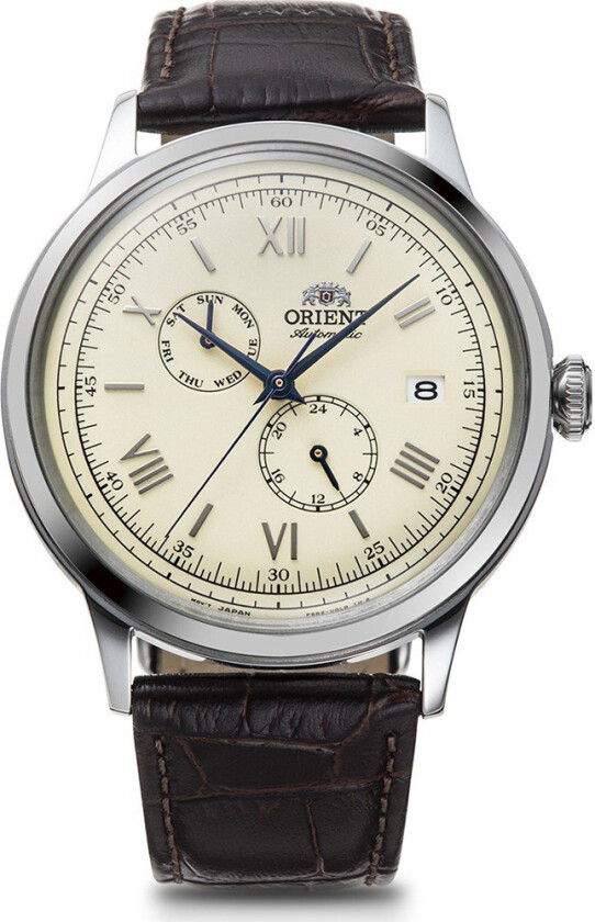 Classic Bambino RA-AK0702Y - Automatisk - Sølv - Herreklokker - Skinn - Mineral