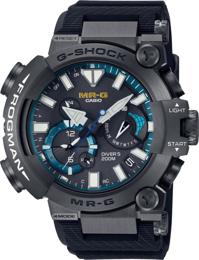 G-Shock MR-G Frogman MRG-BF1000R-1ADR - Kvarts - Sort - Herreklokker - Resin - Safir