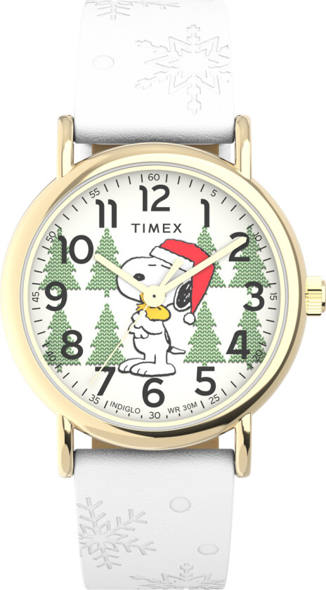X Holiday Peanuts Weekender TW2W24100 - Kvarts - Gull - Dameklokker - Skinn - Mineral