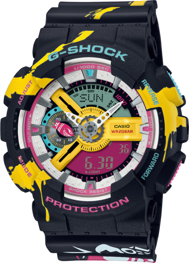 G-Shock League of Legends GA-110LL-1AER - Anadigi - Sort - Herreklokker - Resinledd - Mineral