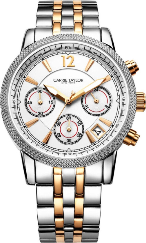 Two-Tone Boyfriend Lexington Chronograph CTW1303 - Kvarts - Sølv - Dameklokker - Rustfritt stål - ledd m/pin - Mineral