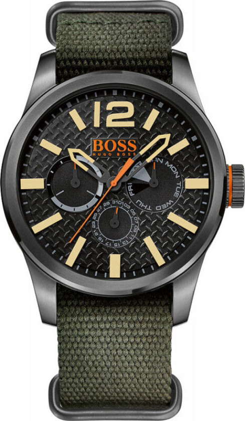 Orange Paris 1513312 - Kvarts - Gunmetal - Herreklokker - Stoff - Mineral