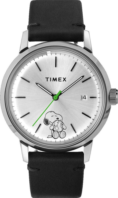 Marlin Automatic x Peanuts Take Care TW2V32600 - Automatisk - Sølv - Herreklokker - Skinn - Akryl