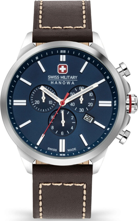 Chrono Classic II 06-4332.04.003.05 - Kvarts - Sølv - Herreklokker - Skinn - Safir