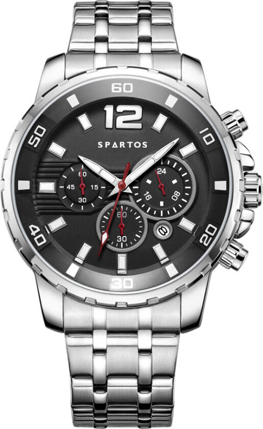FX Sapphire Chronograph SPW7801 - Kvarts - Sølv - Herreklokker - Rustfritt stål - ledd m/pin - Safir